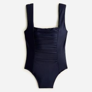 J crew ruched squareneck one piece swimsuit size 0 NWT